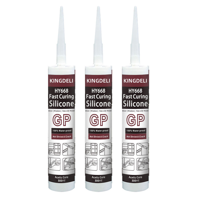 Quick Dry Acetic Silicone Sealant Transparent Color Water Resistant