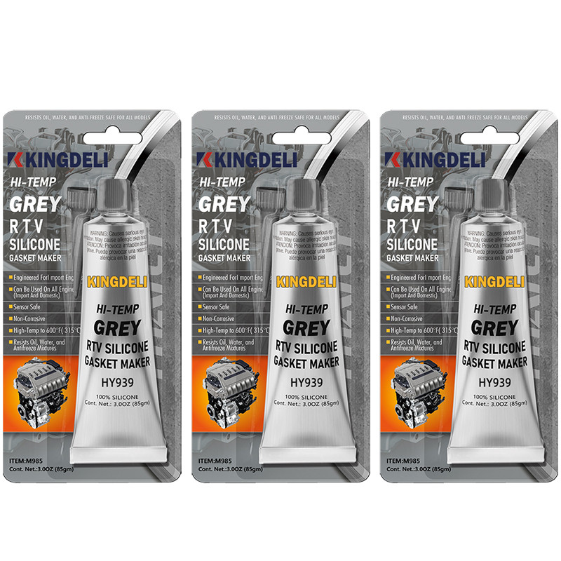 Grey High Temperature RTV Silicone Caulk General Purpose 85g